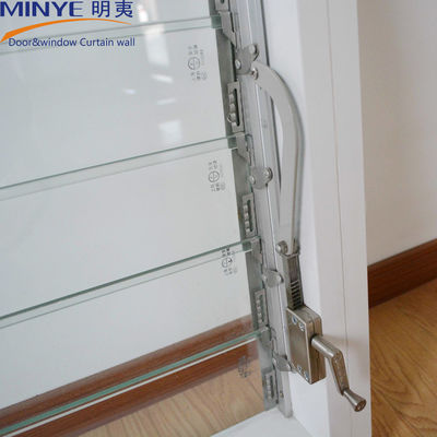 Customized Profile Color Louver Design Aluminum Glass Shutter with Rotogear Operator