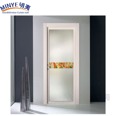 Double Glazed Double Tempered Glass Interior Door with PVC Frame and Decorative Design