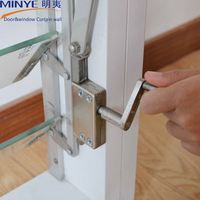 Customized Profile Color Louver Design Aluminum Glass Shutter with Rotogear Operator