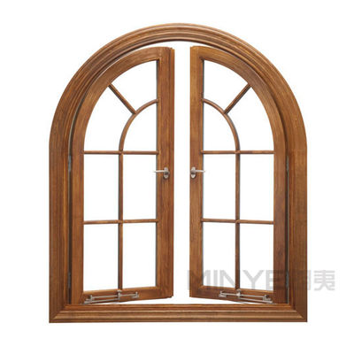 Customized Profile Color Aluminum Alloy Frame Curved Windows with Top Round Design