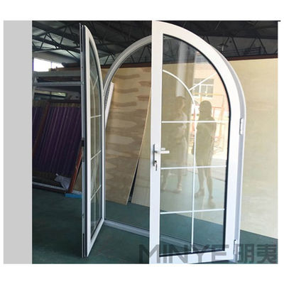 Power Coating French Top Round Arched Exterior Patio Casement Glass Doors in Any Color