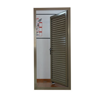 CE Aluminum Profile Commercial Louver Door with Finished Surface and Aluminum Slats