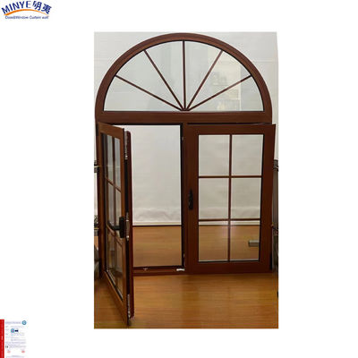 Swing Open Style Aluminum Alloy Casement Window with Simple Iron Window Grills Design