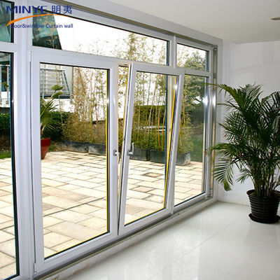 Back Yard Design Aluminum Alloy Casement Door with Double Glazed and Safety Features