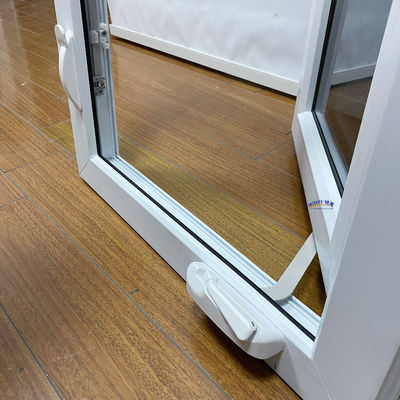Plastic Frame Double Pane Window Upvc Casement Window for America Residential Market