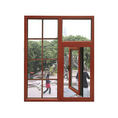 Modern Style Swing Open Aluminum Double Glazed Casement Window with Grill Designs