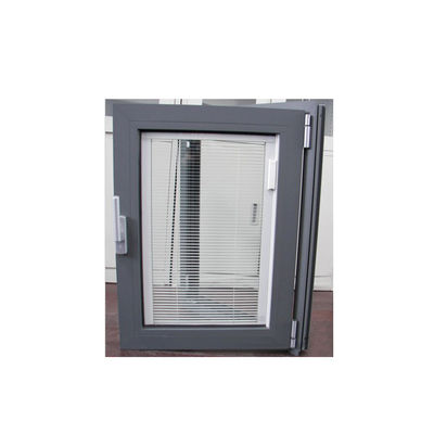 Visual Field Adjustment Aluminum Casement Window with Inner Shutter and Double Glass