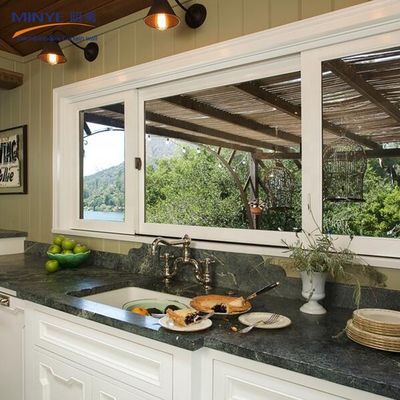 Bedroom Hurricane Impact Windows with Plastic Steel Frame Sliding and Office Glass
