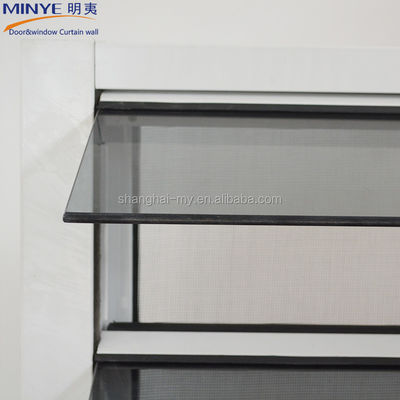 Customized Color Aluminum Glass Blinds with Fly Screen and Main Material Aluminum