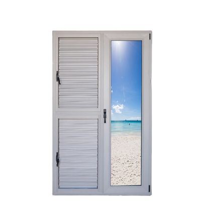 Double Tempered Double Glazed Louver Aluminum Casement Window with Finished Surface