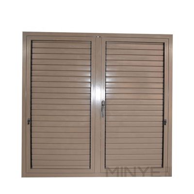 Modern Design Aluminium Vertical Louver Handle Cranking Shutter Windows Hurricane-proof
