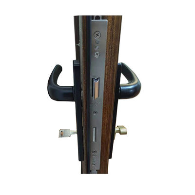Wood Grain Design Aluminum Glass Shutter Door for Indoor and ISO9001 CE Certification