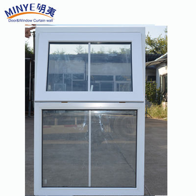 UPVC Frame and Modern Design Style Double Tempered Glass Awning Window in White Colour
