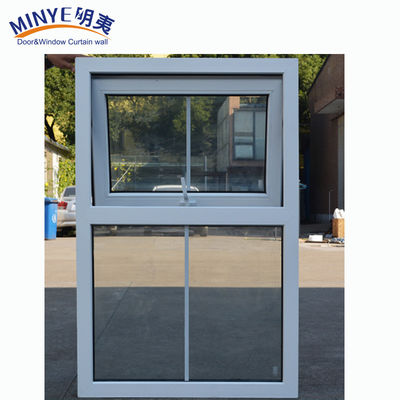 UPVC Frame and Modern Design Style Double Tempered Glass Awning Window in White Colour
