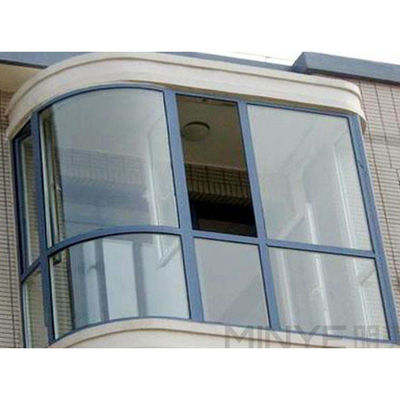 Aluminum Balcony Corner Window Design with Horizontal Opening and Tempered Glass Frame