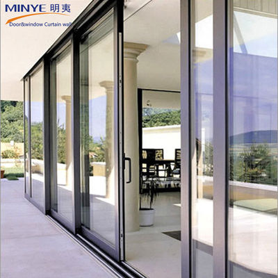 Commercial Aluminum Stacker Glass Door with Low Track Design and 5mm-12mm Glass Spec