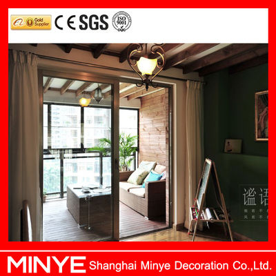 Commercial Aluminum Stacker Glass Door with Low Track Design and 5mm-12mm Glass Spec