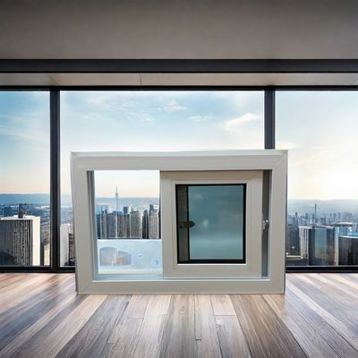 Black Outside White Inside PVC Sliding Window for Windproof Performance