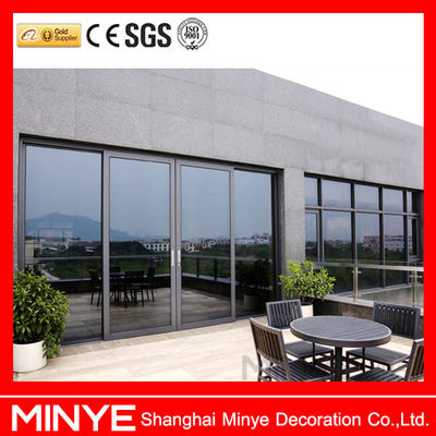 Commercial Aluminum Stacker Glass Door with Low Track Design and 5mm-12mm Glass Spec