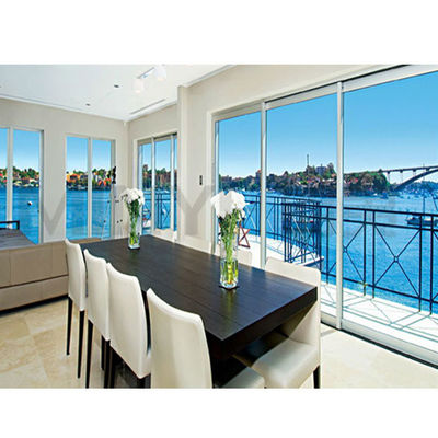 Customized Profile Color Dark Grey Sliding Patio Door for Exterior Design Large Glass