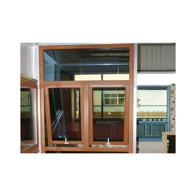 Swing Open Style Aluminum Bathroom Windows with Top Hung Design and Powder Coating Sale