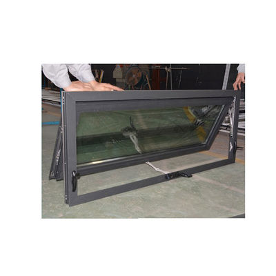 Swing Open Style Aluminum Bathroom Windows with Top Hung Design and Powder Coating Sale