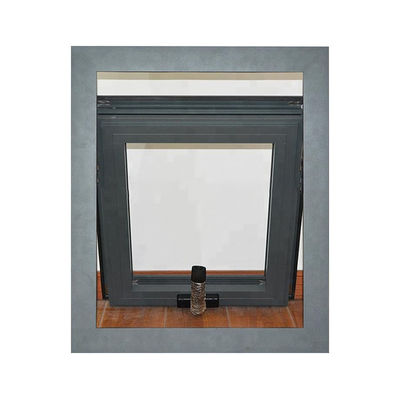 Swing Open Style Aluminum Bathroom Windows with Top Hung Design and Powder Coating Sale