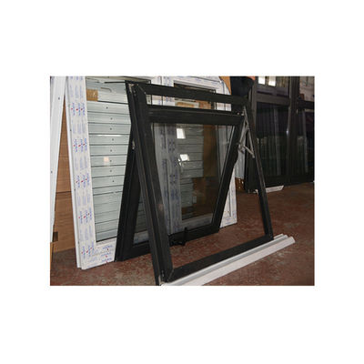 Swing Open Style Aluminum Bathroom Windows with Top Hung Design and Powder Coating Sale