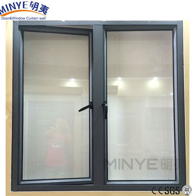 Anti-theft Design Aluminium Casement Windows with German Technoform Insulation Strip
