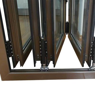 6063 T-5 Thermal Break Aluminum Frame Double Glazed Accordion Window for Performance