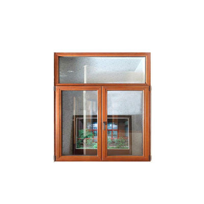 French Casement Windows Wooden Color Aluminum Window and Door for Customized Needs