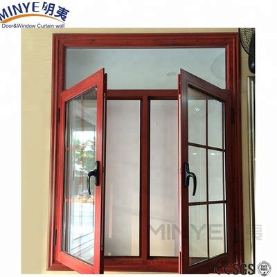 Courtyard Double Pane Aluminum Window Glass with Frames America Style Double Glass Windows