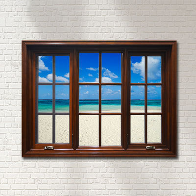MINYE 's Aluminum Wood Casement Windows Customizable and Tempered Glass Included