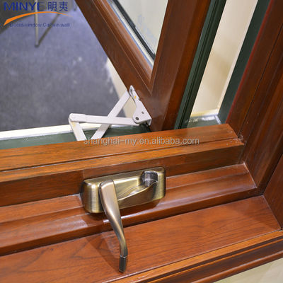 MINYE 's Aluminum Wood Casement Windows Customizable and Tempered Glass Included