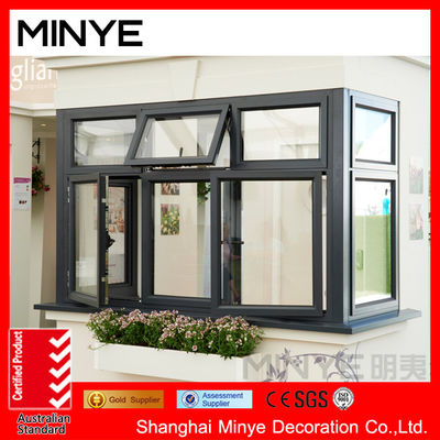 Customizable 1.4mm Profile Thickness Aluminum Double Glazed Impact Window for House