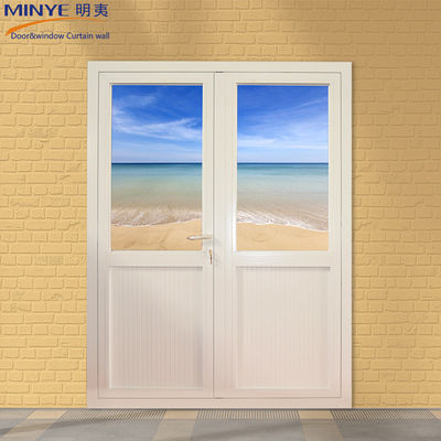 Waterproof Customized Size Aluminium Swing Open Casement Door with Double Glass Panels