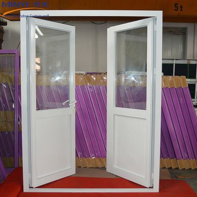 Waterproof Customized Size Aluminium Swing Open Casement Door with Double Glass Panels