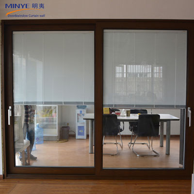 Customized Size Aluminum Sliding Door and Windows with Built-In Blinds in French Style
