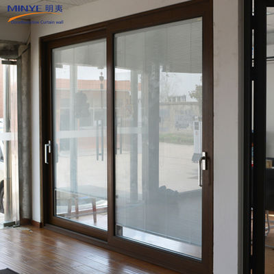 Customized Size Aluminum Sliding Door and Windows with Built-In Blinds in French Style