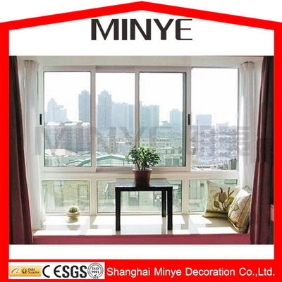 Double Tempered Glass Aluminum Sliding Windows with Good Sealing and Powder Coating