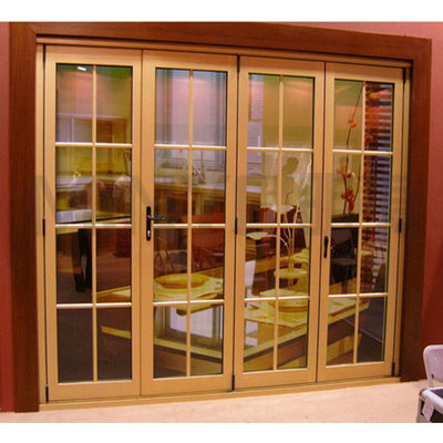 Sound Insulation of 30-40DB Aluminum Folding Doors Design for Grilles House Exterior
