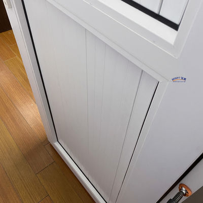Finished French Casement Entry Door with Plastic Screen Netting and Good Sealing
