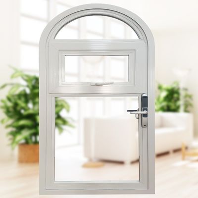 German Hardware Modern Design Top Round Aluminum Entry Arch Casement Doors