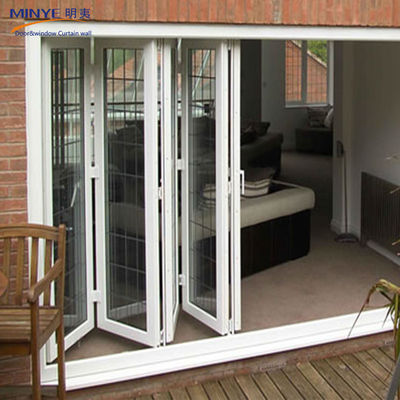 Aluminum Profile Glass Folding Sliding Door in Finished Surface for Customized Size