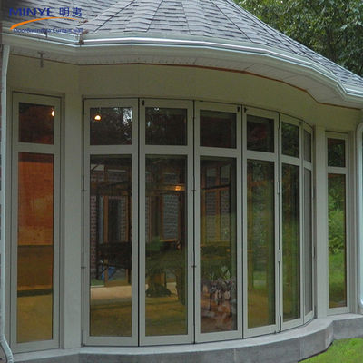 Aluminum Profile Glass Folding Sliding Door in Finished Surface for Customized Size