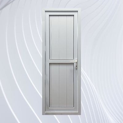 Windproof PVC French Style Main Doors UPVC Vertical Hinged Door with PVC Gusset Door