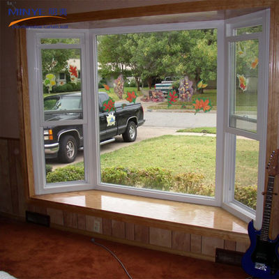 Double Tempered Safety Glass Aluminum Sliding Window Grill Design with Powder Coating