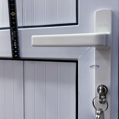Windproof PVC French Style Main Doors UPVC Vertical Hinged Door with PVC Gusset Door