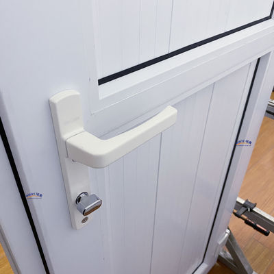 Windproof PVC French Style Main Doors UPVC Vertical Hinged Door with PVC Gusset Door