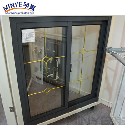Basement Double Pane Glass Sliding Reception Window with Aluminum Profile Construction